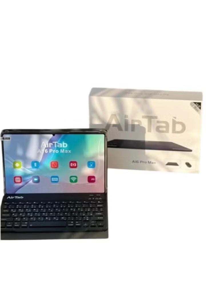 AIR TAB A16 Pro Max 5G Smart Tablet – 10.1" FHD Display, 16GB RAM, 1TB Storage, 10000mAh Battery, Wireless Arabic Keyboard, High-Performance Android Tablet for Work, Study, Gaming & Entertainment - Image 1